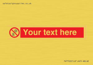 Custom prohibition Do not expose to direct sunlight or hot surface